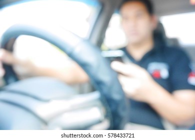 Picture blurred  for background abstract and can be illustration to article of man drive car - Shutterstock ID 578433721
