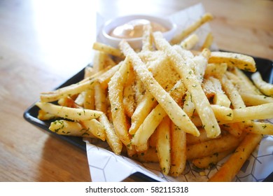 Picture blurred  for background abstract and can be illustration to article of frenchfried