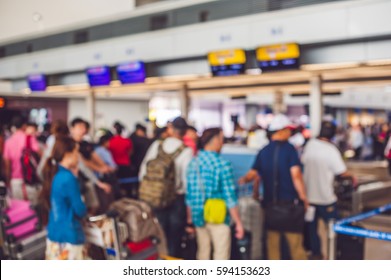 Picture blurred for background abstract and can be illustration to article of people in airport.