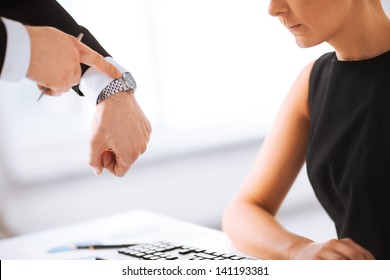 picture of boss and worker at work having conflict - Shutterstock ID 141193381