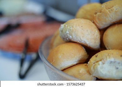 Picture Of Bread Rolls For Lunch In Yorkton, Saskatchewan, Canada, During The Chamber Of Commerce Business Summit Event At The Gallagher Center Beside The Access Communications Water Park.