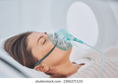 Picture of brunette woman in oxygen cabin - Powered by Shutterstock