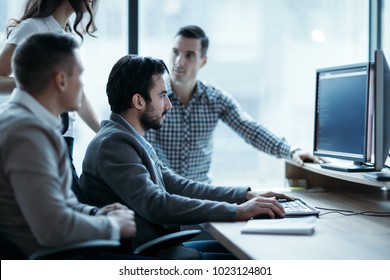 Picture Of Business People Working Together In Office