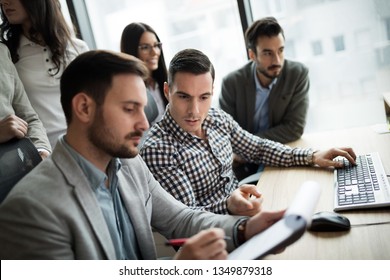 Picture Of Business People Working Together In Office