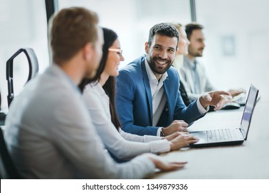 Picture Of Business People Working Together In Office