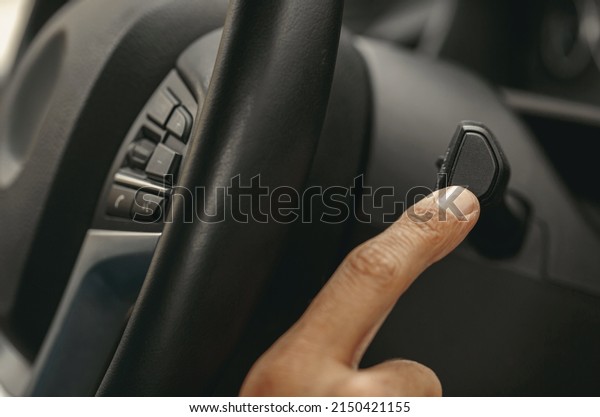 Picture of car interior\
with light switch