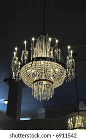  A Picture Of A Chandelier In The Lobby Of A Hotel In French Lick Indiana