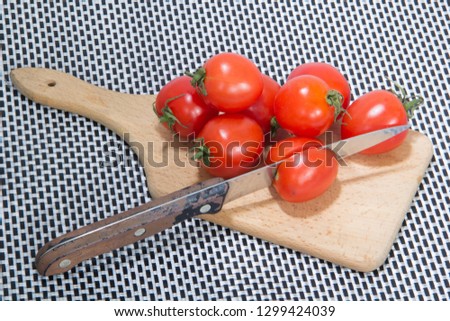 Similar – Image, Stock Photo ripe red cherry tomatoes