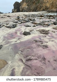 Picture Of Colored Sand In Pfeiffer Beach, In Monterey County, CA