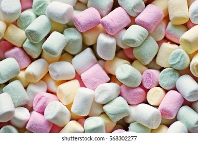 Picture Of Colorful Marshmallow Texture Background. 