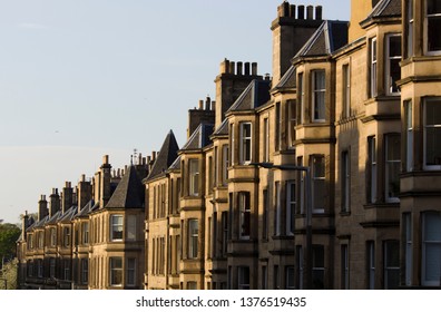 Picture at Comely Bank Ave. Comely Bank is an area of Edinburgh, the capital of Scotland. It lies southwest of Royal Botanic Garden and is situated between Stockbridge and Craigleith.  - Shutterstock ID 1376519435