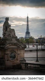 Picture of the Eiffel tower from the Place de la Concorde in Paris, France