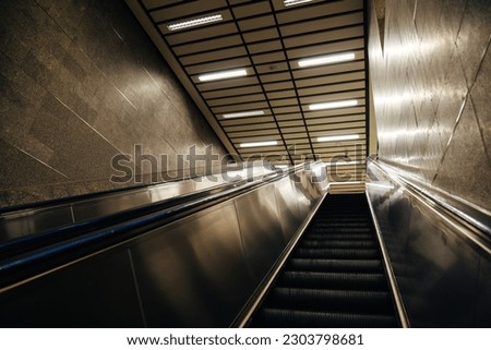 Picture of the escalator area of Bangkok subway station