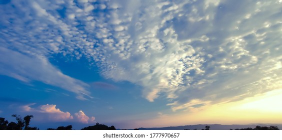 A picture of evening and clouds