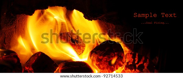 Picture Fire Burning Coal Fireplace Image Stock Photo Edit Now