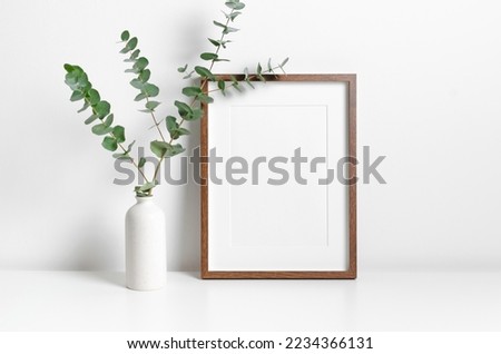 Picture frame mockup with copy space for artwork, photo or print presentation, blank mockup