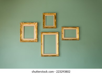 Picture Frame , Photo Art Gallery On Vintage Wall