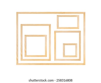 Picture Frame Pine Wood - Stock Image