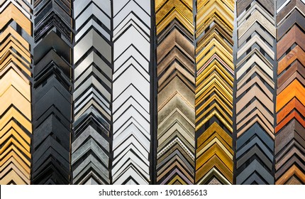 Picture Frame Samples In Framing Shop