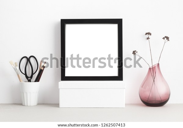 Picture Frame Vase Dry Twigs Day Stock Photo Edit Now 1262507413