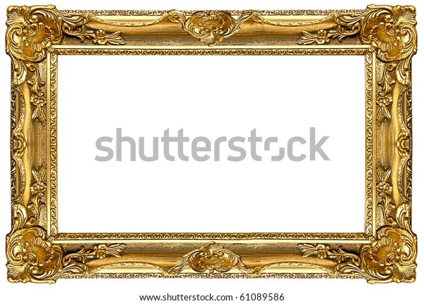 Picture Gold Frame On White Stock Photo 61089586 | Shutterstock
