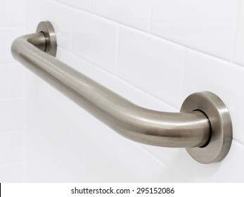 Picture Of Grab Bar Handrail In A Hotel Handicapped Disabled Access Bathroom