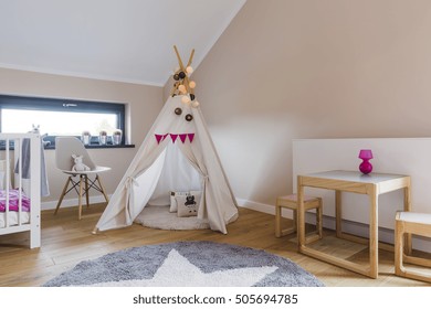 Picture of Indian tent in child's room