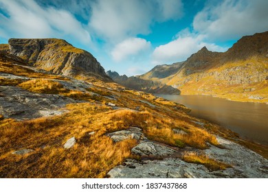 Picture Of The Moskenesøya Island Belonging To The Lofoten Archipelago In Norway, Scandinavia