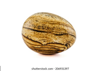 Picture Jasper Stone Egg On White