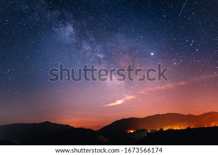 Image, Stock Photo Summer night (dream) Dark
