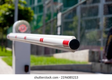 Picture of a modern parking lot barrier - Shutterstock ID 2196085213