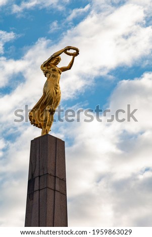 Similar – Image, Stock Photo Luxembourg. Monument of Remembrance Gelle Fra or Golden Lady is a war memorial in Luxembourg City. Dedicated to Luxembourgers who volunteered for service in armed forces of the Allied Powers during World War I