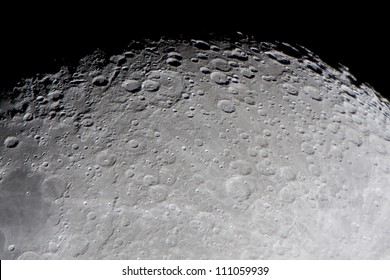 picture of the moon surface by telescope. This zone is called terminator, twilight zone or grey