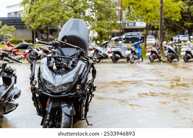 picture of motorcycle damaged by flooding - Powered by Shutterstock