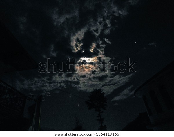 Its the picture of the night clouds and\
the moon. Since moon is hidden inside the clouds, so the image\
looks like a bird born to fly in the night\
clouds