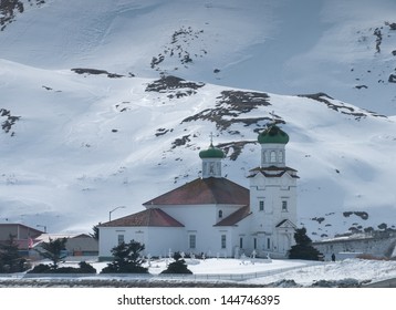 Picture of an orthodox church in Aleutian Islands