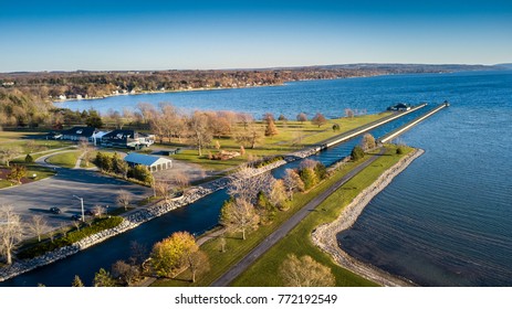 Picture Of The Owasco Lake And Emerson Park Boat Marina.