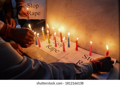 A Picture Of People Using Candles In A Protest Against Rapes In India Where Crime Against Women Remains A Major Issue.