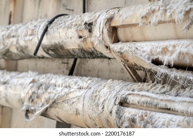 Picture of pipe containing Asbestos Insulation - Shutterstock ID 2200176187