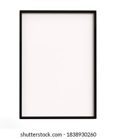 Picture poster frame isolated black frame. Blank portfolio mocku - Shutterstock ID 1838930260