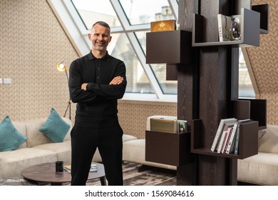 Picture Of Ryan Giggs In The Penthouse Apartment At Stock Exchange Hotel, Manchester.
Pic Copyright Phil Tragen 2019