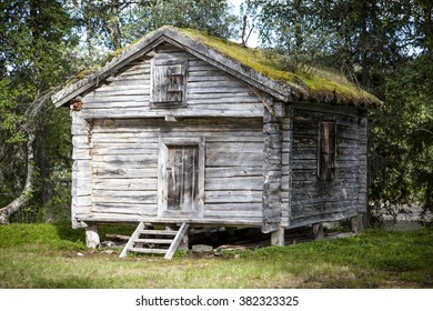 Picture Of Sami Buildings In Sapmi, Swedish Lapland