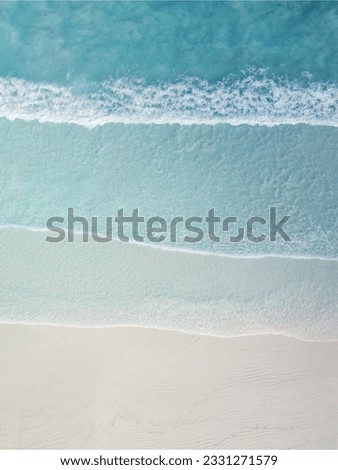 A picture of the sea waves taken from above