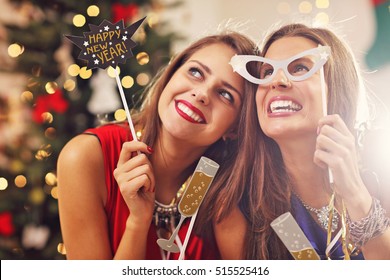 Picture Showing Best Friends Celebrating New Year