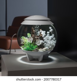 Picture Of A Spherical Aquarium Representing Unwanted Captivity