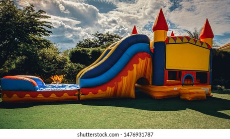 picture taken of a big bounce house for kids