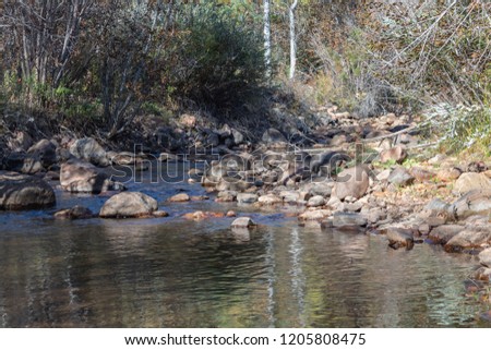 Picture taken facing upstream on Beaver Creek in Colorado