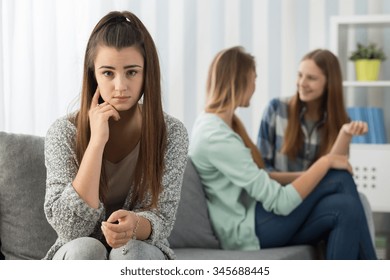 Picture of teenage girl jealous about her sister