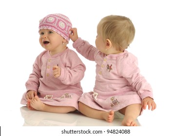 Picture Of Two Little Girls Wearing Same Dress