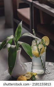 Picture Of Virgin Mojito Served With Lemon